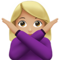 Person Gesturing No: Medium-Light Skin Tone