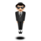 Person in Suit Levitating: Light Skin Tone