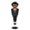 Person in Suit Levitating: Medium Skin Tone