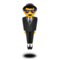 Person in Suit Levitating