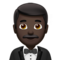 Person in Tuxedo: Dark Skin Tone