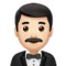 Person in Tuxedo: Light Skin Tone