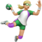 Person Playing Handball: Medium-Light Skin Tone