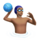 Person Playing Water Polo: Medium Skin Tone