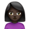 Person Pouting: Dark Skin Tone