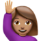Person Raising Hand: Medium Skin Tone