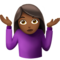 Person Shrugging: Medium-Dark Skin Tone