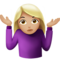 Person Shrugging: Medium-Light Skin Tone