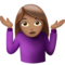Person Shrugging: Medium Skin Tone