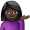 Person Tipping Hand: Dark Skin Tone