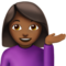Person Tipping Hand: Medium-Dark Skin Tone