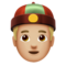Person with Skullcap: Medium-Light Skin Tone