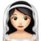 Person with Veil: Light Skin Tone