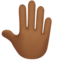 Raised Back of Hand: Medium-Dark Skin Tone