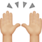 Raising Hands: Medium-Light Skin Tone