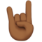 Sign of the Horns: Medium-Dark Skin Tone