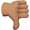 Thumbs Down: Medium Skin Tone