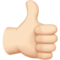 Thumbs Up: Light Skin Tone