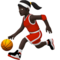 Woman Bouncing Ball: Dark Skin Tone