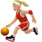 Woman Bouncing Ball: Medium-Light Skin Tone