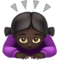 Woman Bowing: Dark Skin Tone