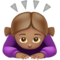 Woman Bowing: Medium Skin Tone