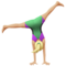Woman Cartwheeling: Medium-Light Skin Tone