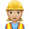 Woman Construction Worker: Medium-Light Skin Tone