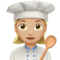 Woman Cook: Medium-Light Skin Tone