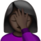 Woman Facepalming: Dark Skin Tone