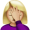 Woman Facepalming: Medium-Light Skin Tone
