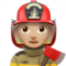 Woman Firefighter: Medium-Light Skin Tone