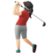 Woman Golfing: Light Skin Tone