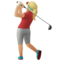 Woman Golfing: Medium-Light Skin Tone