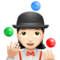Woman Juggling: Light Skin Tone
