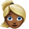 Woman: Medium-Dark Skin Tone, Blond Hair