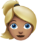 Woman: Medium Skin Tone, Blond Hair