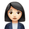 Woman Office Worker: Light Skin Tone