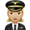 Woman Pilot: Medium-Light Skin Tone