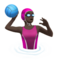 Woman Playing Water Polo: Dark Skin Tone
