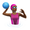 Woman Playing Water Polo: Medium-Dark Skin Tone