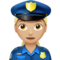 Woman Police Officer: Medium-Light Skin Tone