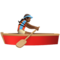 Woman Rowing Boat: Medium-Dark Skin Tone