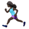 Woman Running: Dark Skin Tone