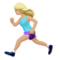 Woman Running: Medium-Light Skin Tone