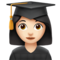 Woman Student: Light Skin Tone