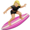 Woman Surfing: Medium-Light Skin Tone