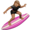 Woman Surfing: Medium Skin Tone