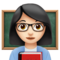 Woman Teacher: Light Skin Tone