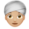 Woman Wearing Turban: Medium-Light Skin Tone